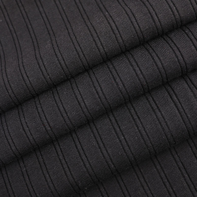 32s CVC + 40D täyspinnoitettu 10x2 raidallinen spandex-joustineule