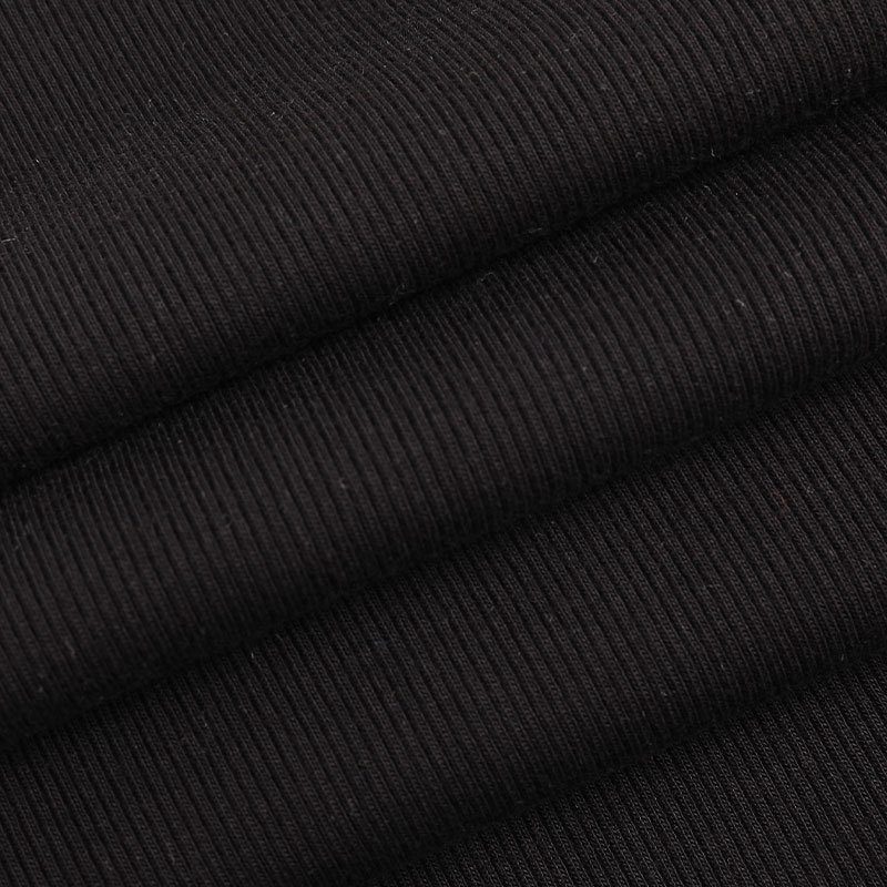 32s C/M + 30D Täyspäällystetty 2x2 Spandex Rib Neule